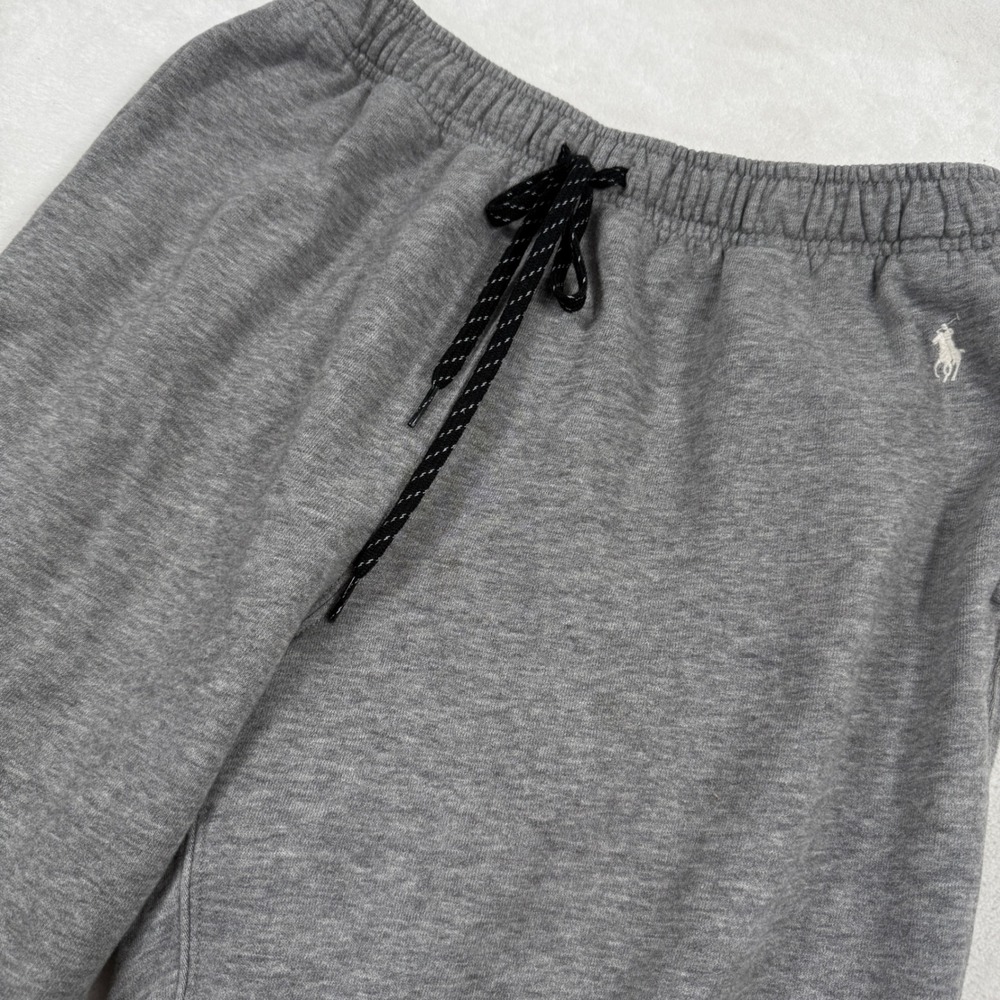 Polo Ralph Lauren Men Gray Fleece Sweatpants Joggers Size M Pony Logo Drawstring